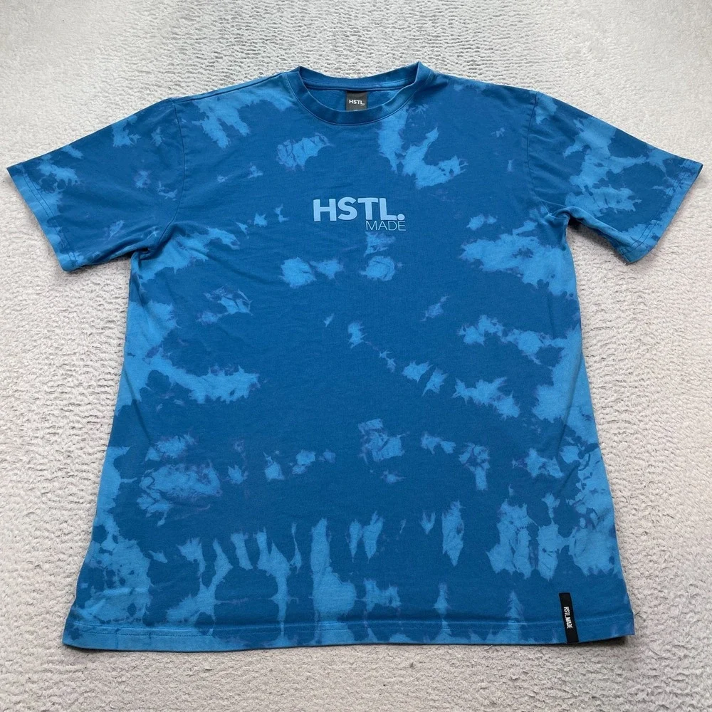 HSTL Made T-Shirt Mens Small Blue Cotton Short Sleeve Crew Neck